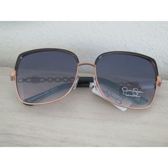 Jessica Simpson J6101 OXRGD Women's Brown/Gold Oversized Sunglasses - Picture 5 of 12